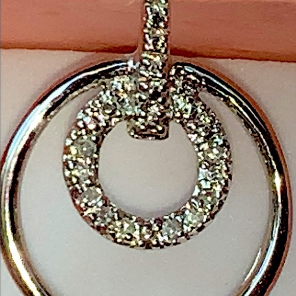 Diamond earrings in sterling 925 - Picture 4 of 6